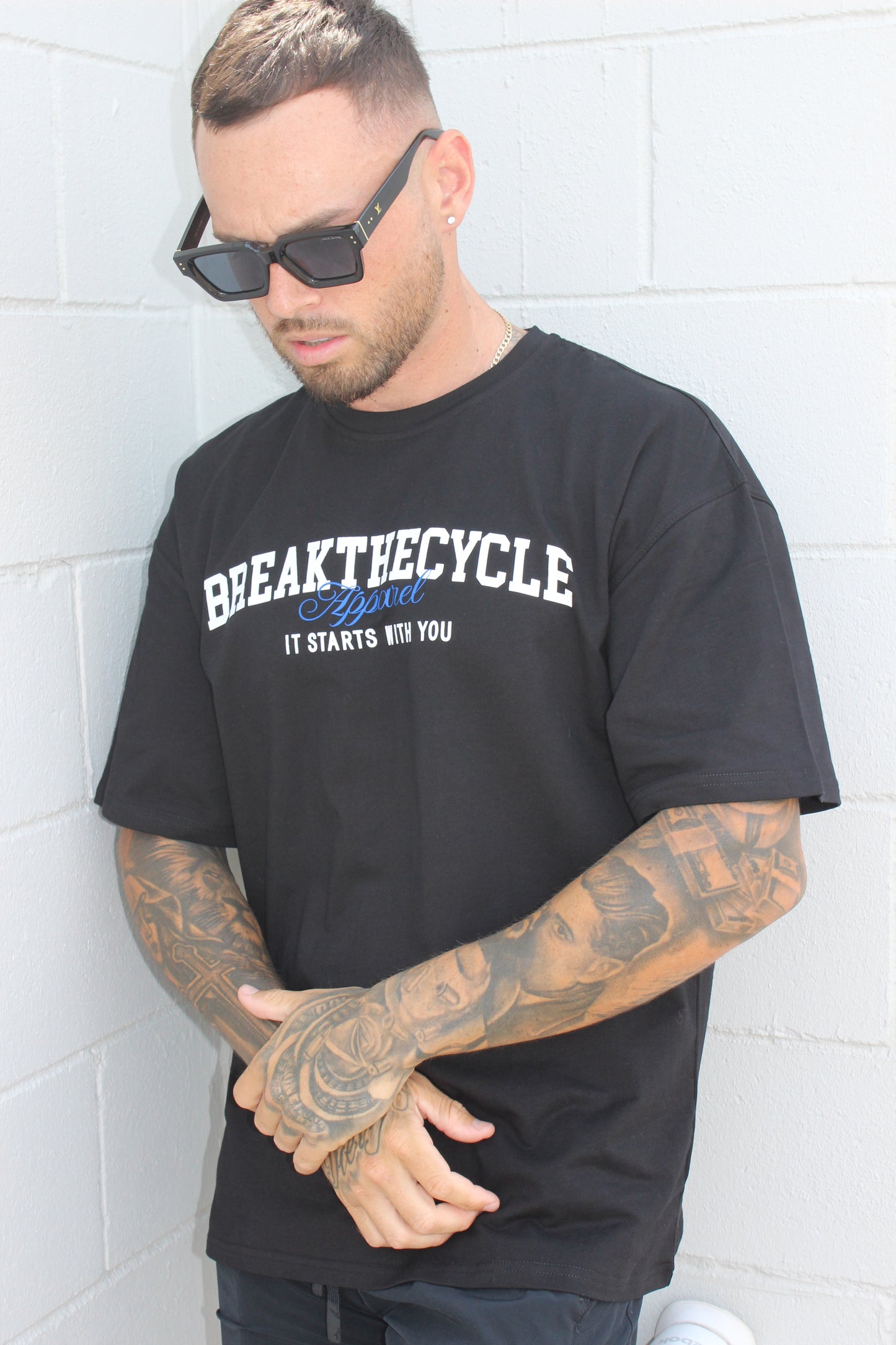 BLACK -BLUE APPAREL LOGO